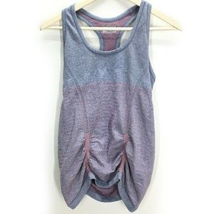 Athleta Fastest Track Tank | Gray Orange Stripe